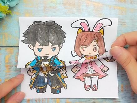 一款迷你世界搞笑卡通画,唐三和小舞变换迷你皮肤,太有趣