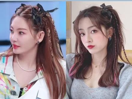 甜酷出圈!扎了张雨绮同款双马尾,甜甜的年下恋在跟我招手!挑染编发,我i了#编发 #张雨绮 #发型教程