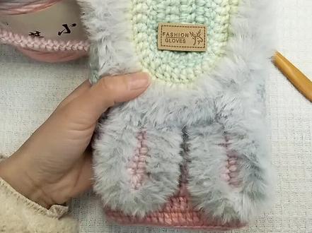 双股钩织一款可爱的兔耳朵包包。@芙拉达官方旗舰店 #手工编织零基础教学 #芙拉达 #钩织小物件简单款 #兔兔这么可爱 #包包