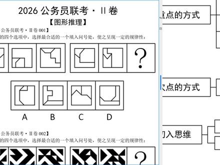 【2026联考Ⅱ卷】(每日18点30分更新) #公考#行测#图形推理#国考#省考