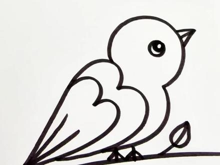 用数字3画小鸟,真的很简单~#简笔画#幼儿美术#简笔画教程#育儿#一起学画画