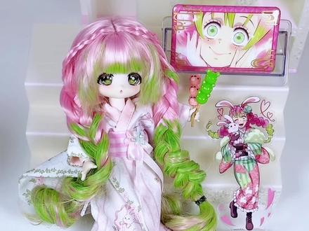 关于我邪修手搓蜜璃代餐BJD这事……#鬼灭之刃 #蜜璃 #甘露寺蜜璃 #BJD #BJD改造