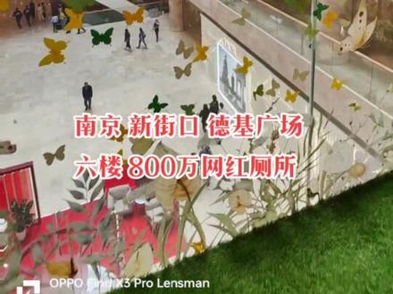 南京 新街口 德基广场,地铁25个出口哈,打卡六楼800的网红洗手间,来德基就是为了见识一下豪华厕所而来的,排队人很多,马桶没拍到,二楼1200万厕所上个视频发过了哈