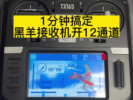 一分钟打开黑羊接收机12通道#tx16s遥控器 #TX16s小黑羊高频头 #黑羊高频头 #黑羊接收机 #熊猫FPV