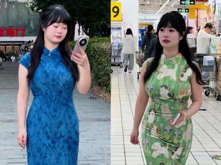 普通人挑战旗袍穿搭走进现实生活(127期) 姐妹们帮我看看,这2套旗袍穿搭走进现实生活我踩雷了吗?#网红穿搭走进现实生活 #网络穿搭回归现实 #普通人穿旗袍 #国风旗袍真的好惊艳 #微胖穿搭