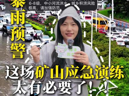 暴雨预警!这场矿山应急演练太有必要了! #暴雨#荆门#武汉#新洋丰#防汛演练#
