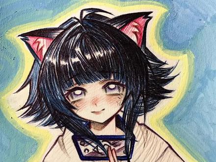 没人看以后不画这种温温的了! #火影忍者 #雏田 #蓝果圆珠笔 #同人 #画画