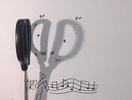 #简笔画 #创意趣影 巧用剪刀影子,画画也可以如此简单