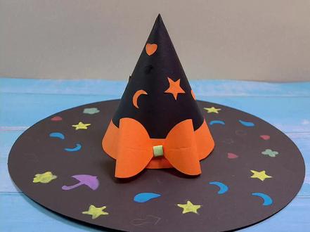 #创作灵感 今年万圣节的巫师帽自己动手做#手工diy #创意手工 #万圣节装饰