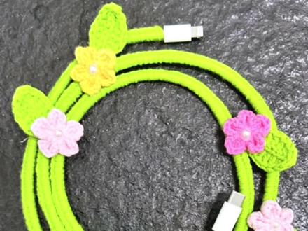 @你的姐妹快给你钩条花花充电线吧#手工编织零基础教学 #手工diy #创意手工 #零基础学钩针 #爱生活爱编织