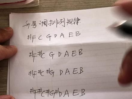 升号调的排列规律。#乐理