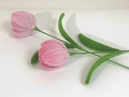 大家期待的超小花柄郁金香保姆教程来啦 #扭扭棒 #扭扭棒郁金香教程