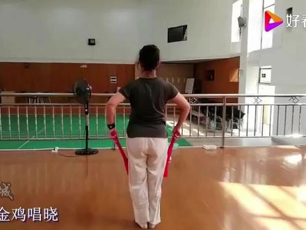 木兰双扇,春色满园,背向,加报幕口令,晨练用。 #太极扇 #太极养生