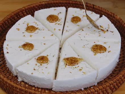 桂花糕怎么做糯而不散?窍门全在这,传统配方做法,绵糯清香好吃#桂花糕 #美食