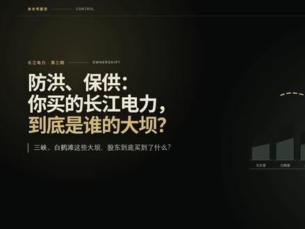 防洪,保供:你买的长江电力到底是谁的大坝? #长江电力 #养老观察室 #价值投资 #分红 #国家能源