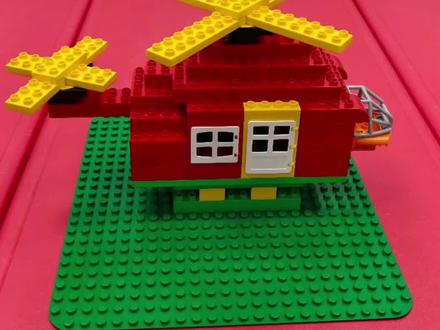 #乐高大颗粒搭建 #积木 #直升飞机 #搭建教程 专属直升飞机就位,今日份拼搭快乐达成