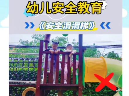 小朋友们,玩滑滑梯时注意哪些安全事项呢?让我们一起来看看吧!