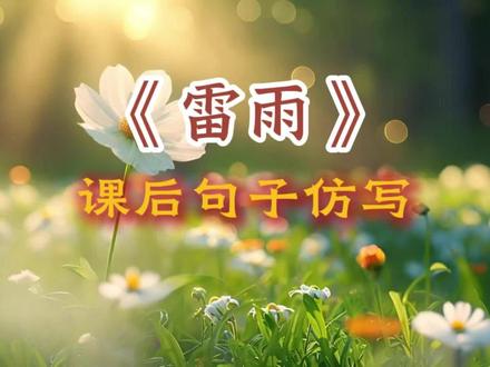 二下语文《雷雨》课后句子仿写#二年级下册语文 #雷雨 #句子仿写 #仿写