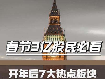春节后7大热点板块 #感谢平台 #财经 #股票 #股民 #干货分享