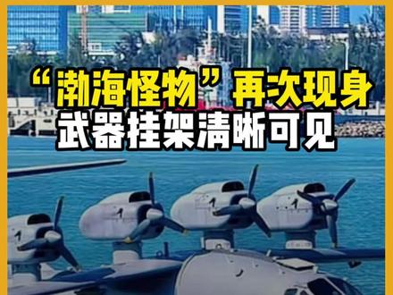 中国神秘“渤海怪物”再次现身,4个武器挂架清晰可见! 最近网上又流出了一批图片,被外媒叫做渤海怪物的中国新型地效飞行器又露面了。新图比之前清晰了不少,除了能看清发动机造型,机翼下方还多出了几个武器挂架,上面带着明显的挂弹卡扣。