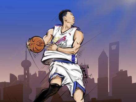 给年轻的球迷认识一下曾经的扣篮王@徐咏23 #CBA扣篮王 #上海久事大鲨鱼篮球俱乐部 #procreate绘画 #球星画师 @DOU+小助手