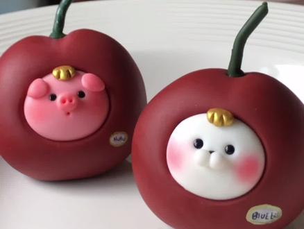 猪猪车厘子🍒#石塑粘土 #我的手工日常 #原创 #一起玩手工吧 #超萌