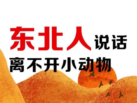 东北人说话离不开小动物,这是真的 #东北 #东北话 #东北人