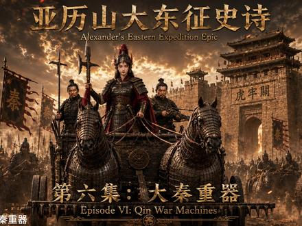 #内容由ai生成 #创作者中心 #创作灵感 #亚历山大 东征史诗 #第六集《大秦重器》失业在家纯手搓创作AI历史战争题材《亚历山大东征史诗》系列,第六集《大秦重器》。剧情设定:大秦上将军白起之女、镇西大将军白霜带军迎战,没有seedance2.0也能搓大片,大秦军工压迫感拉满,实现小时候的梦想。可惜没人看,有可能本平台不再更新了。
