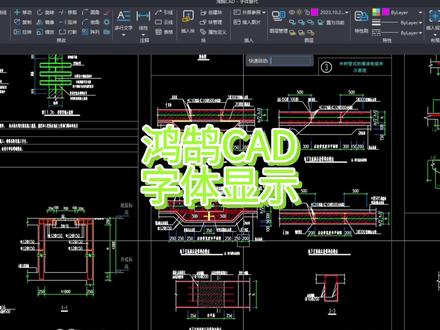 CAD 字体乱码崩溃,换鸿鹄完美显示 #鸿鹄CAD #鸿鹄 #国产CAD #国产cad软件 #工程人 @抖音小助手 @抖音作者助手