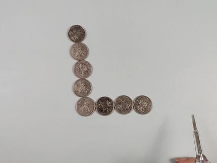 益智烧脑题,巧放硬币,怎么可以让横竖都是5枚硬币 #趣味数学 #巧放硬币