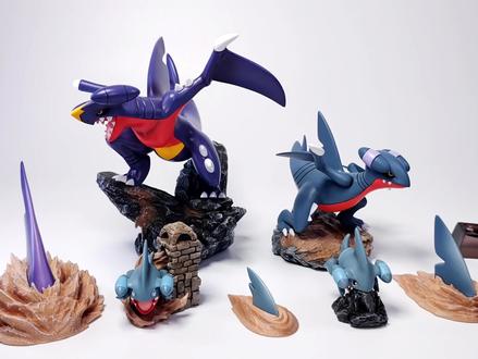 一套进化组七只宝可梦!|真新镇工作室1/20宝可梦图鉴 圆陆鲨 尖牙陆鲨烈 咬陆鲨进化组 测评#精灵宝可梦 #口袋妖怪 #宝可梦 #烈咬陆鲨 #手办