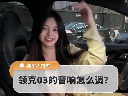 领克的音质怎么设置体验更好?快来学习我的独家秘籍~#领克 #新一代03 #用车小知识#音响调节
