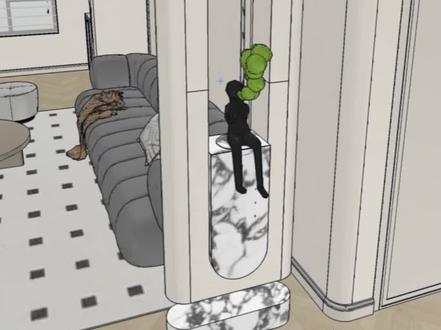 这样的法式玄关造型,在酷家乐里怎么做呢? #酷家乐 #室内设计 #木作定制 #法式 #玄关