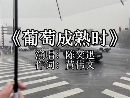 我比较心急,喜欢早一点听冬至
#陈奕迅#葡萄成熟时