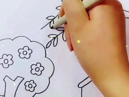 我们眼中的春天,快来一起画吧#简笔画教程 #创意简笔画 #一起学画画