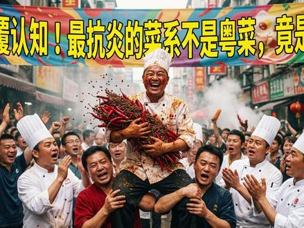 八大菜系抗炎排名公布:川菜夺冠,徽菜垫底 近千道名菜分析:
八大菜系抗炎排名出炉,
川菜第一,粤菜第七,徽菜垫底。
辣椒、花椒、姜蒜不是只有味道,
更是超强抗炎组合。
别再被 “清淡就是健康” 骗了。
#营养 #女性健康 #食疗小妙招 @央视健康 @科普中国