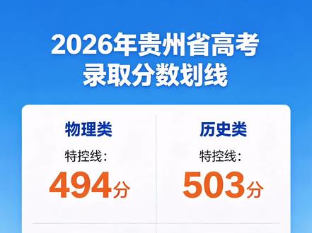 2026贵州高考划线统计出炉 #分数线