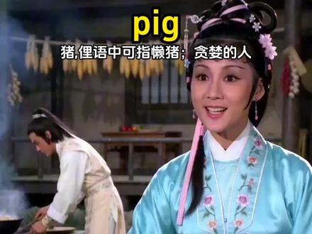 单词速记“pig out”,狼吞虎咽,大吃大喝 #英语记单词 #单词速记 #趣味记单词 #英语词汇 #out短语