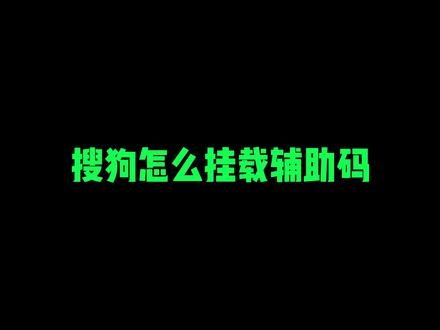 搜狗怎么挂载辅助码 #双拼打字 #打字教程