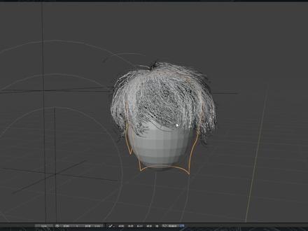 简单的头发模拟教程 #blender #blender教程