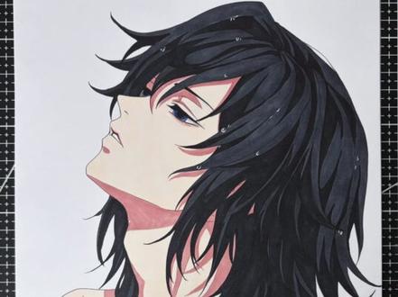 不知道 我画的义勇很曼妙#分享绘画过程 #创作者中心 #创作灵感 #鬼灭之刃 #画画