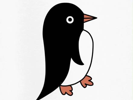 萌萌的企鹅画法。 #简笔画 #儿童简笔画 #亲子教育 #企鹅