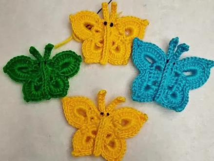 爱钩织的快乐又来了!小蝴蝶教程分享,#手工 #毛线编织 #手工编织教程 #手工爱好者