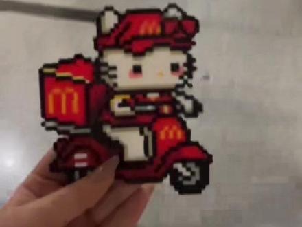 请用kitty的图纸疯狂砸向我吧~#拼豆 #kitty猫 #拼豆图纸 #kitty图纸 #拼豆kitty