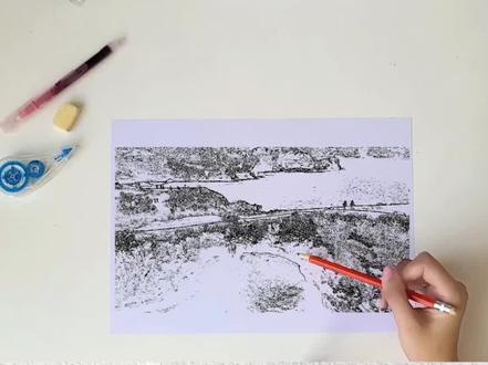 教你用剪映制作素描绘画转场效果 #剪映教程 #手机剪辑 #vlog转场 #无缝转场 #素描绘画转场