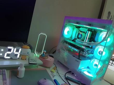 上门装机-给小姐姐换个可爱的机箱,但是这个调光有点难受#装机 #装机教程完整版 #diy电脑 #先马新境界 #高颜值主机