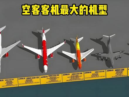 空客客机最大的机型,空中客车系列飞机大小排名 #波音 #客机 #空客 #世界之最 #涨知识 #数据可视化