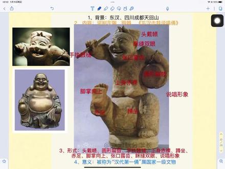 中国美术史带背-东汉击鼓说唱俑#中外美术史 #中国美术史 #美术史 #美术考研 #美术考编