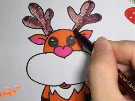 圣诞节简笔画,圣诞老人、圣诞树、雪人、驯鹿