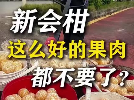 新鲜果肉扔掉还要倒贴钱?#陈皮 #新会陈皮